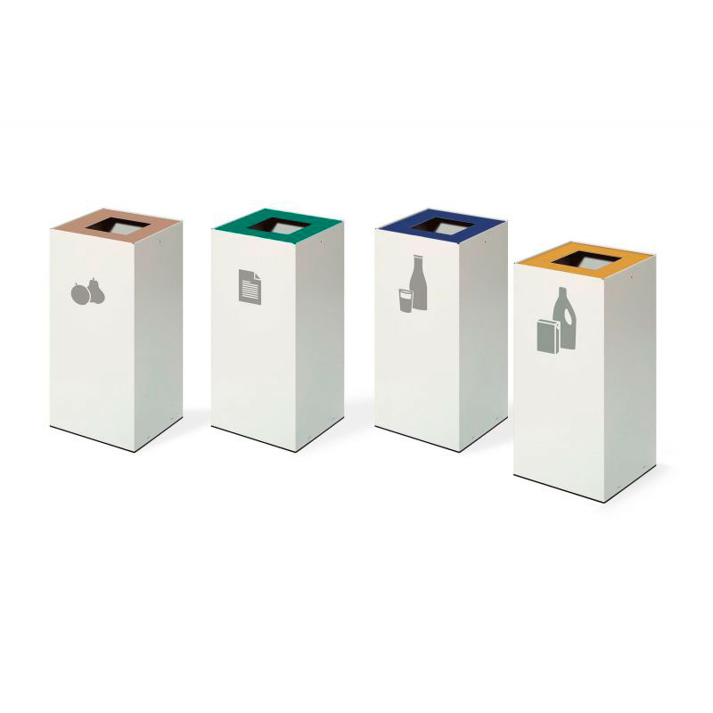 VISLUM paperera reciclatge RIGA blanca