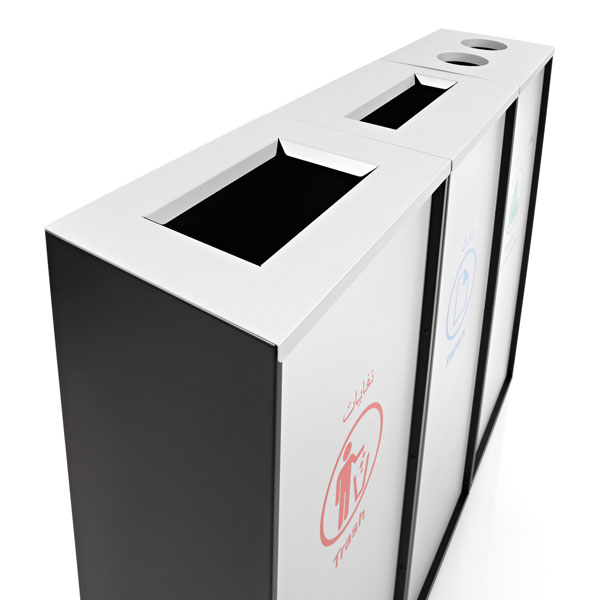 VISLUM paperera reciclatge Zurich Plus detall tapa