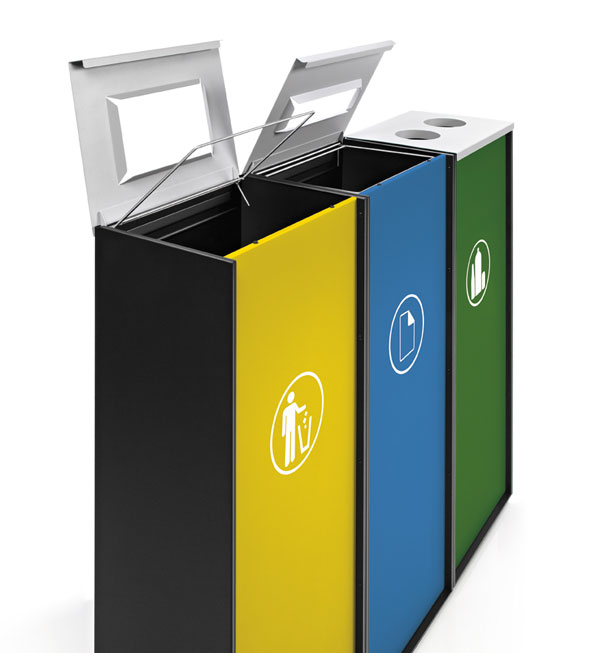 VISLUM paperera reciclatge Zurich Plus frontal color residu