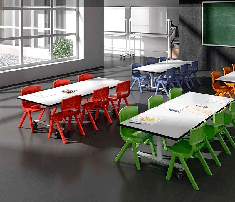 VISLUM taula abatible plegable infantil escoles MINIFLOOP 